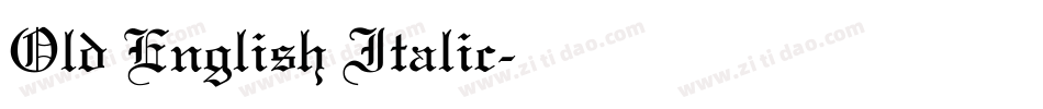 Old English Italic字体转换
